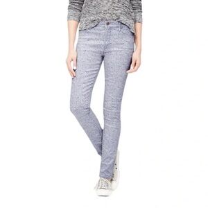 LOFT Curvy Skinny Ankle Jeans Blue Floral Sz 29/8